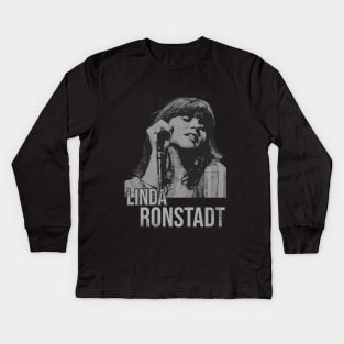 Linda Ronstadt // illustrations Kids Long Sleeve T-Shirt